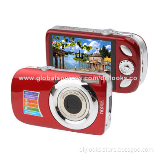 A620 Red, 5.0 Megapixels 5x Zoom Digital Camera with 3.0-inch TFT LCD Screen, Supports SD Card